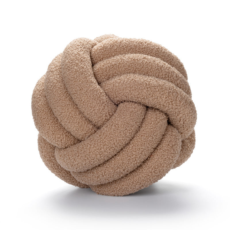 Spherical Lamb Wool Bedside Cushion