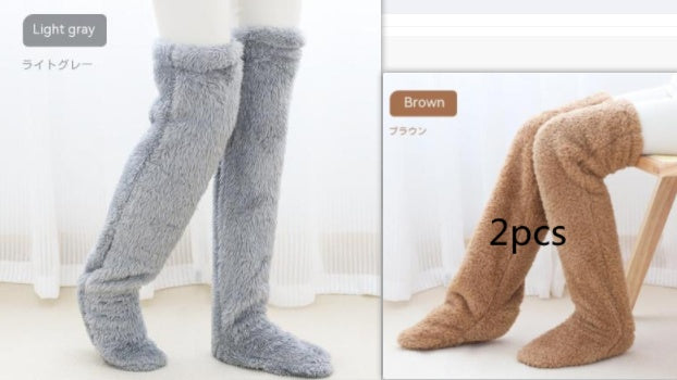 Over Knee High Fuzzy Long Socks Winter