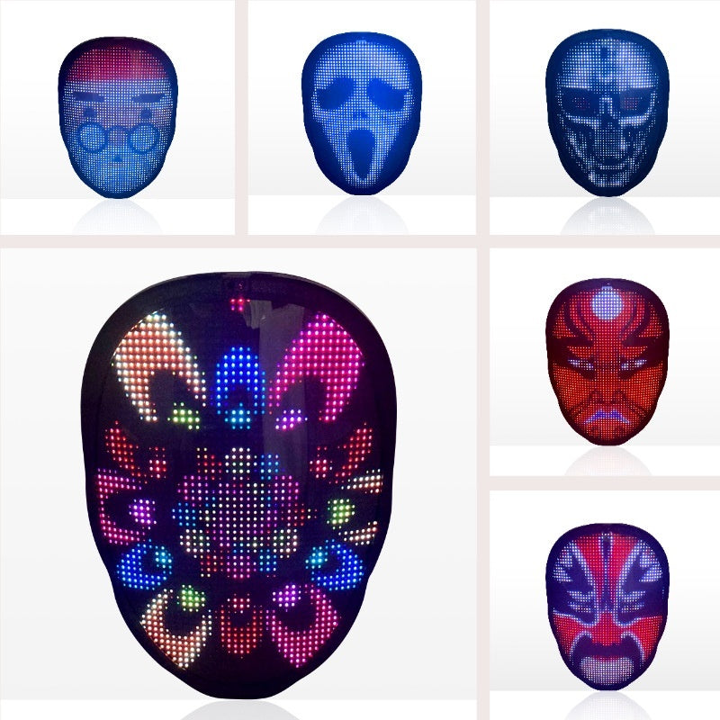 Halloween Face Masks Full Color LED Luminous Mask