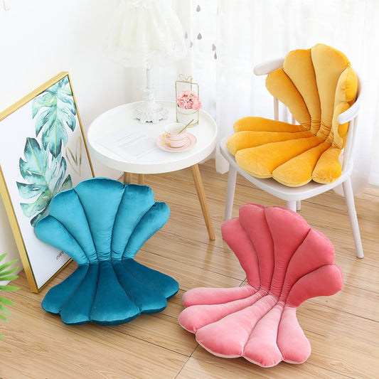 Luxurious Velvet Seal Shell Chair Cushion