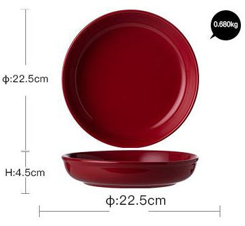 Luxury Red Glaze Ceramic Dinner Set