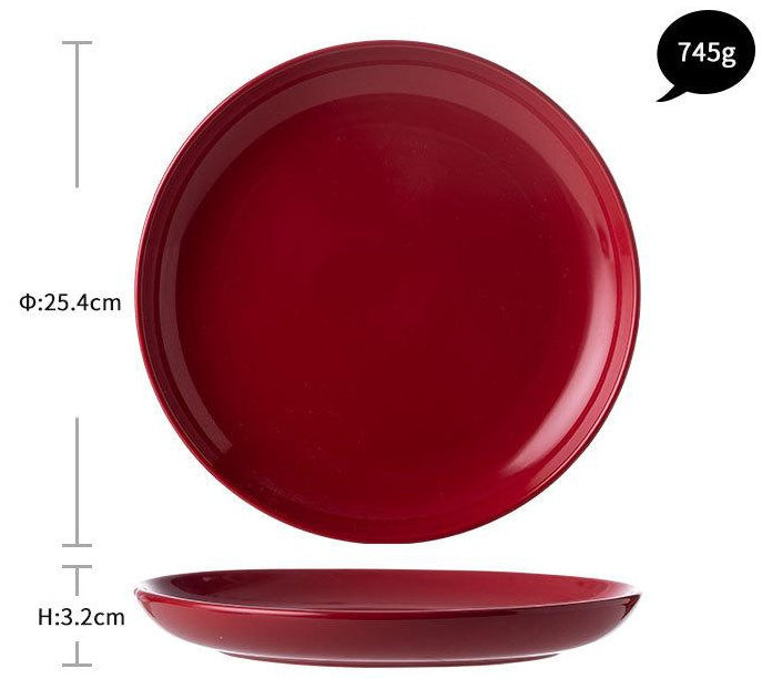 Luxury Red Glaze Ceramic Dinner Set