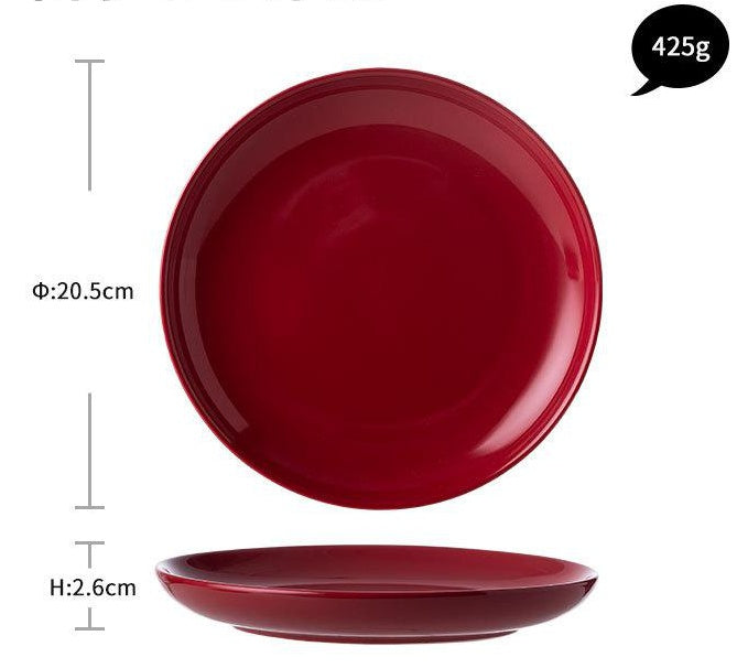 Luxury Red Glaze Ceramic Dinner Set