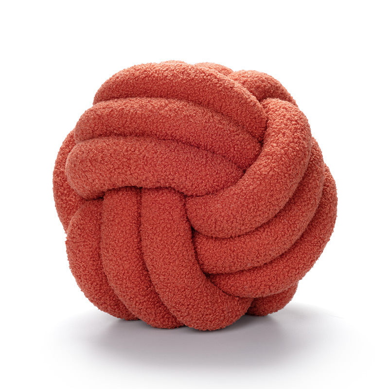 Spherical Lamb Wool Bedside Cushion