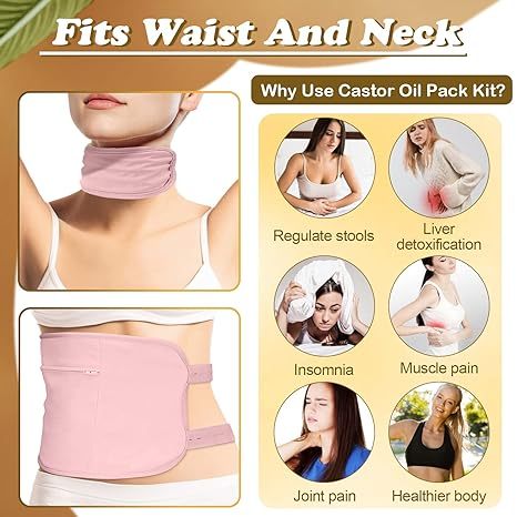 Castor Oil Pack Wrap Set