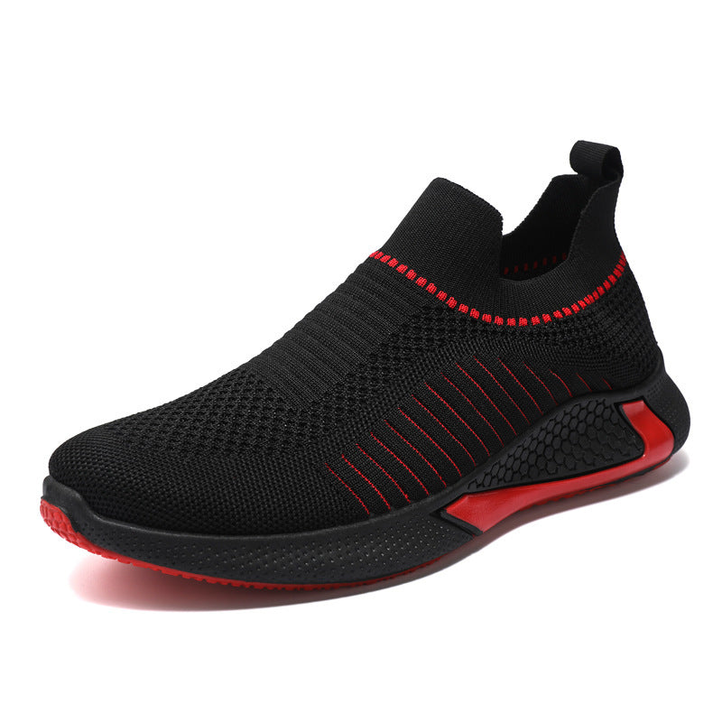 Fashion Mesh Sock Shoes With Striped Design Men