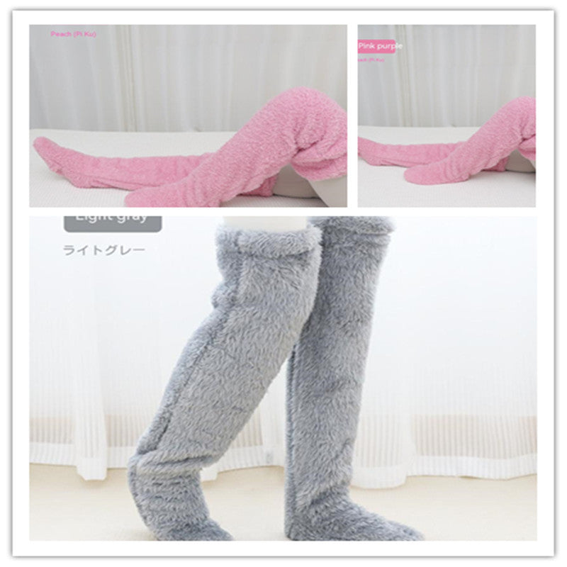 Over Knee High Fuzzy Long Socks Winter