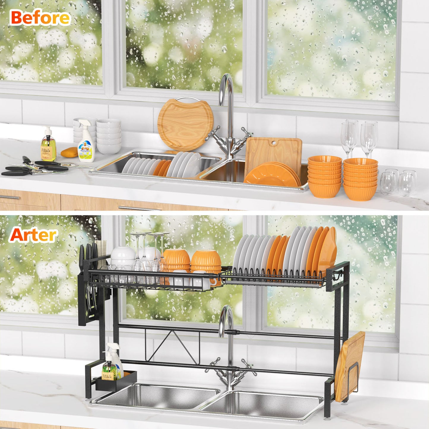 Over The Sink Dish Drying Rack