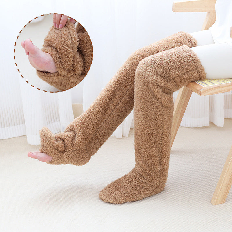 Over Knee High Fuzzy Long Socks Winter