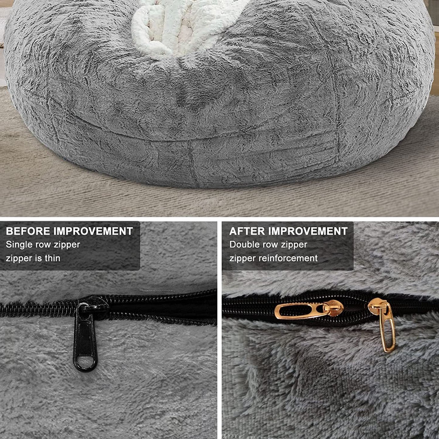 A Full Bean BagChair Cushion