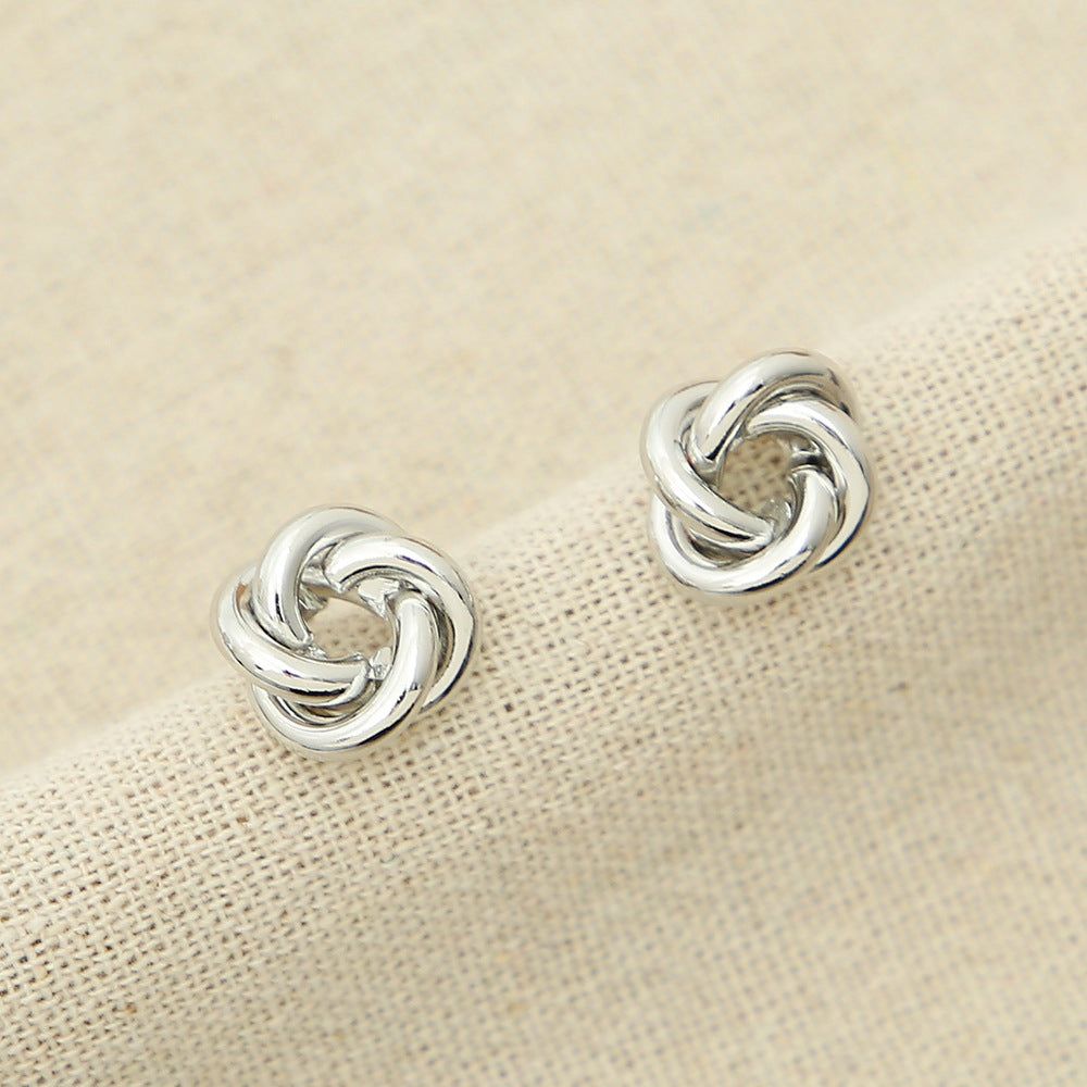 Hollow Tube Twisted Surround Ear Stud