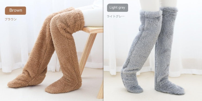 Over Knee High Fuzzy Long Socks Winter