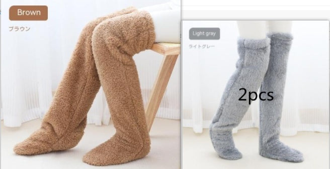 Over Knee High Fuzzy Long Socks Winter