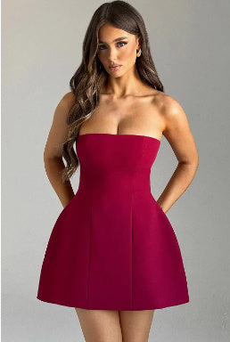 Tube Dress Summer Solid Color Sasual Backless