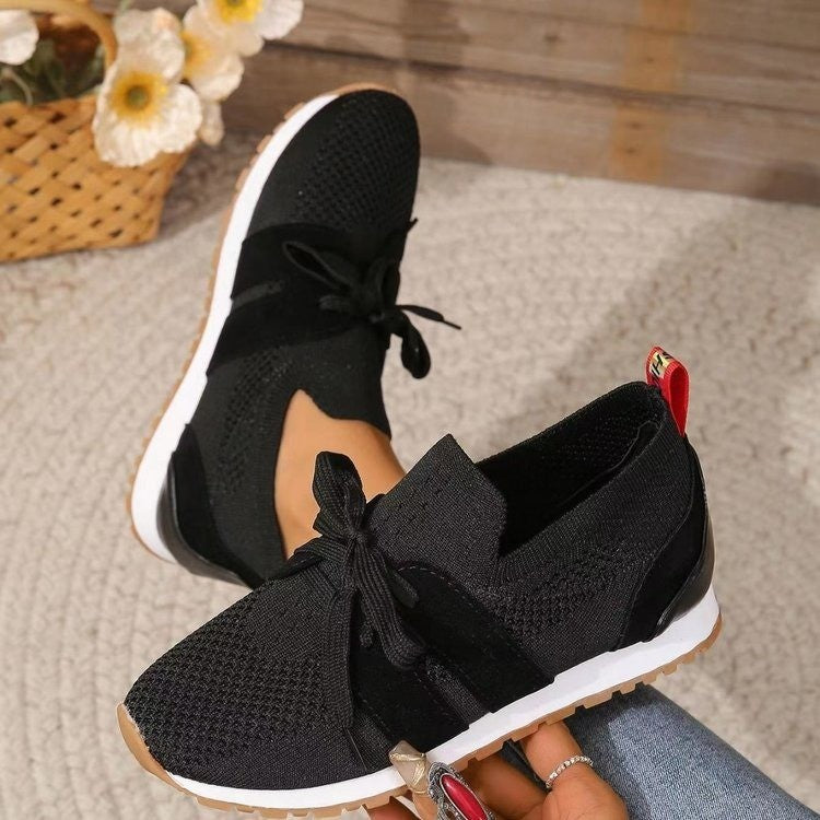 New Lace Up Mesh Flats Shoes For Women