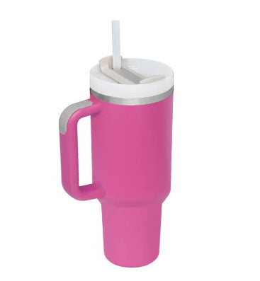 40 Oz Tumbler With Handle Straw