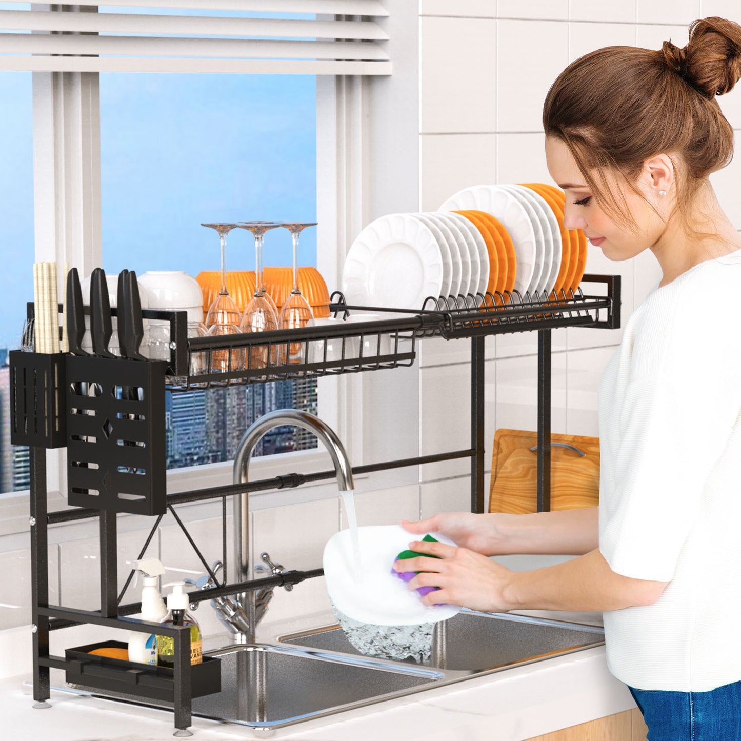 Over The Sink Dish Drying Rack