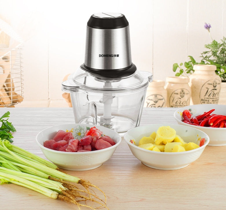 Multi-function stainless steel mixer for double-stage meat grinder