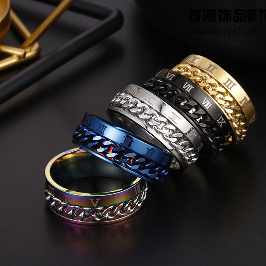 Men Digital Titanium Steel Ring