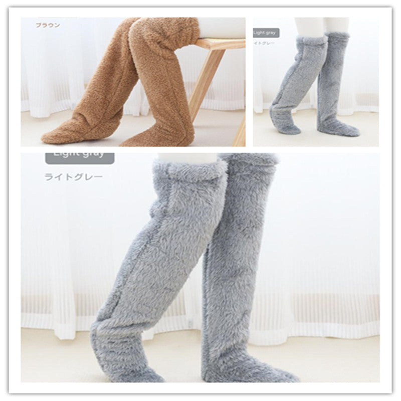 Over Knee High Fuzzy Long Socks Winter