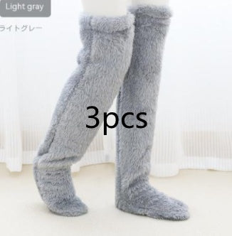 Over Knee High Fuzzy Long Socks Winter