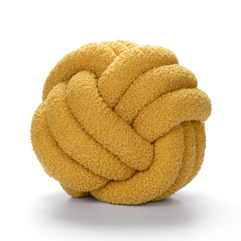 Spherical Lamb Wool Bedside Cushion