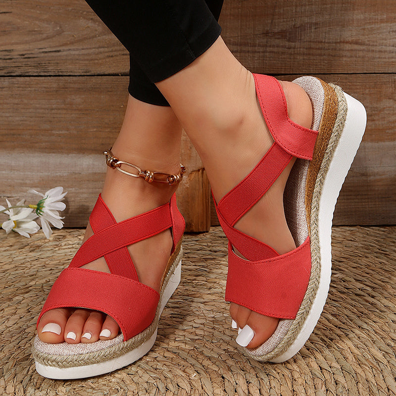 Wedge Sandals For Women Cross-strap