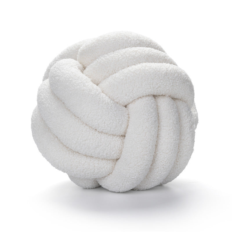 Spherical Lamb Wool Bedside Cushion