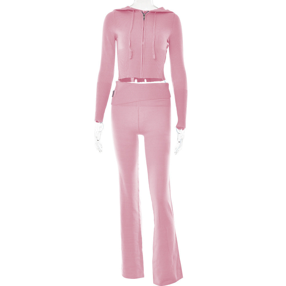 Hoodie Suit Women Leisure Sexy Zip