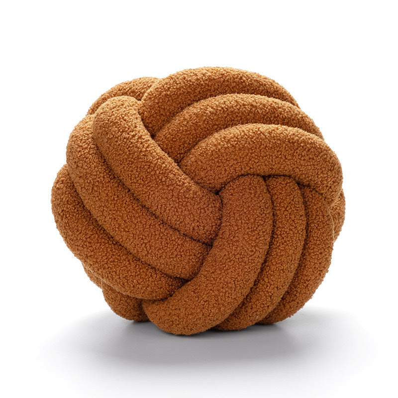 Spherical Lamb Wool Bedside Cushion