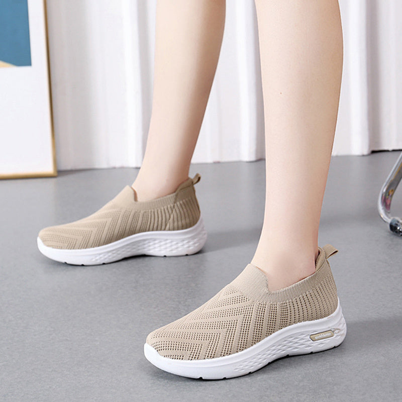 Casual Mesh Shoes Sock Slip On Flat Shoes