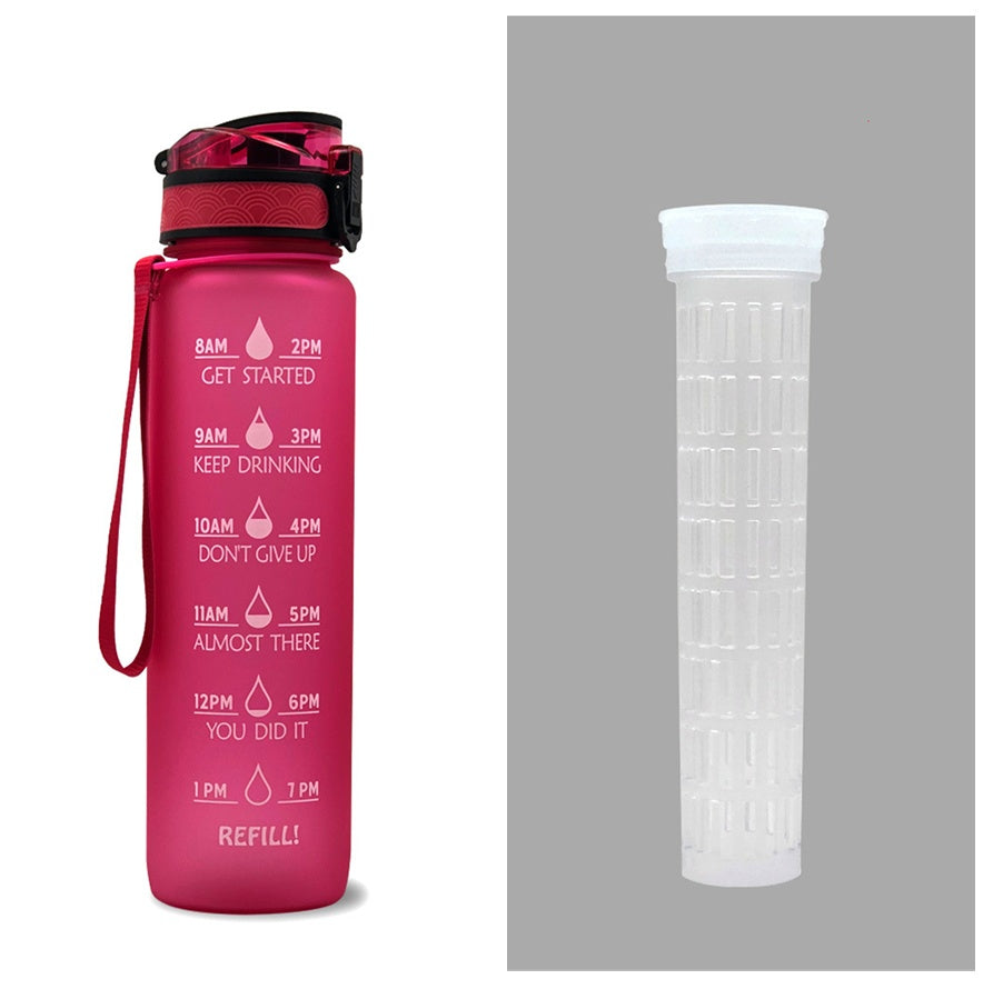 1L Tritan Water Bottle With Time Marker