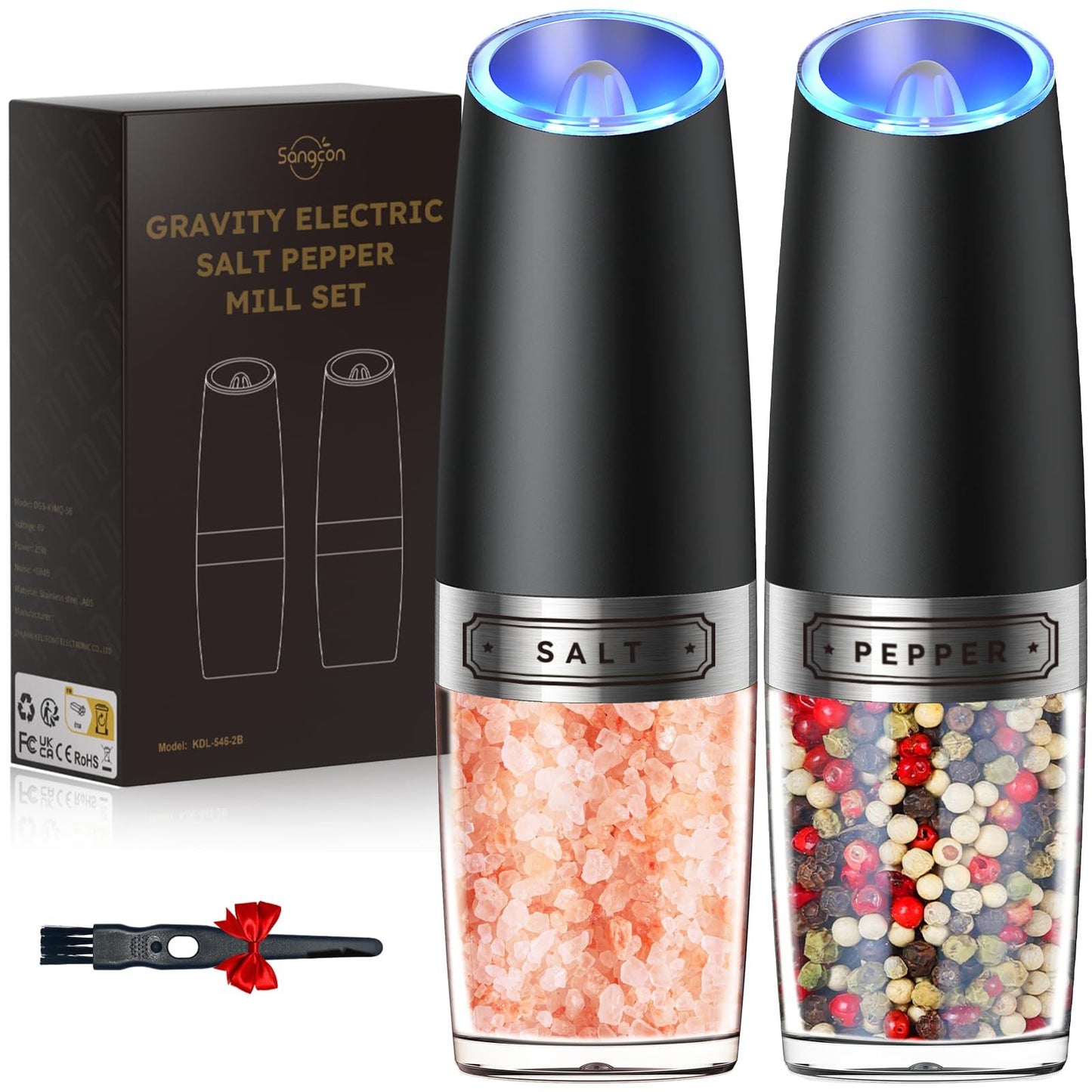 Electric Salt And Pepper Grinder Set