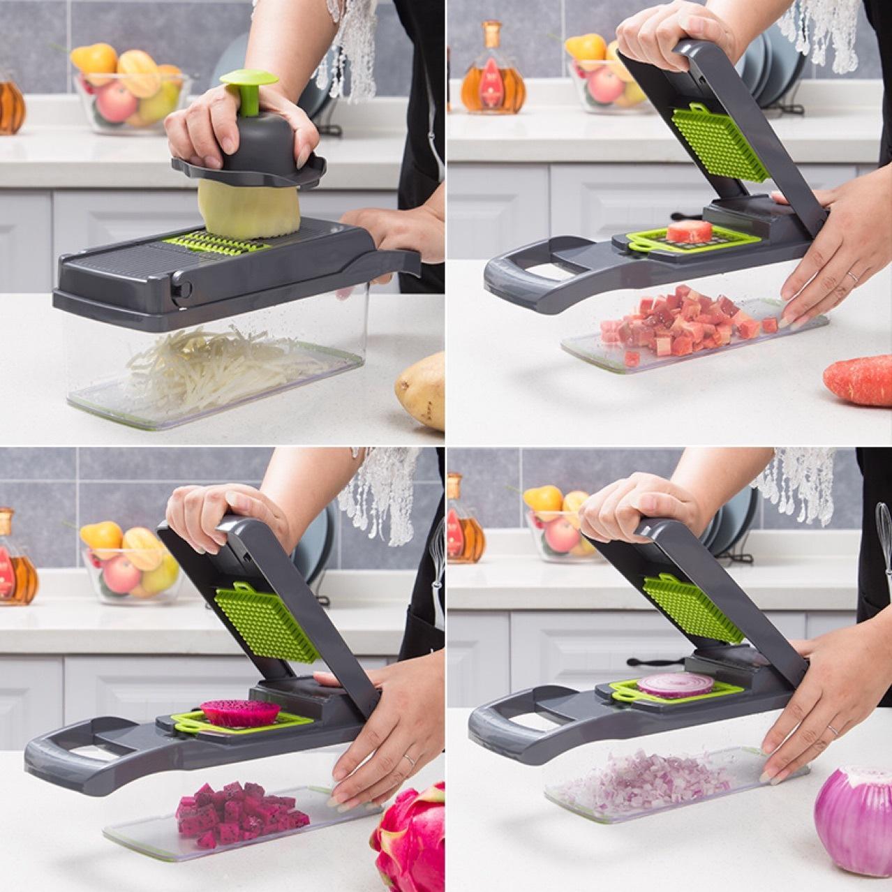 12 In 1 Manual Vegetable Chopper Kitchen Gadgets Slicer