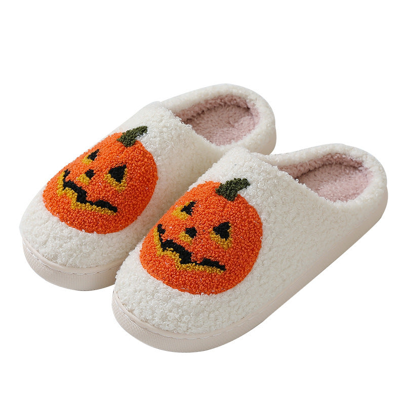 Halloween Pumpkin Cartoon Slippers Warm Winter