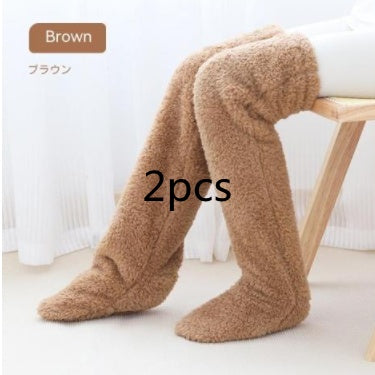 Over Knee High Fuzzy Long Socks Winter