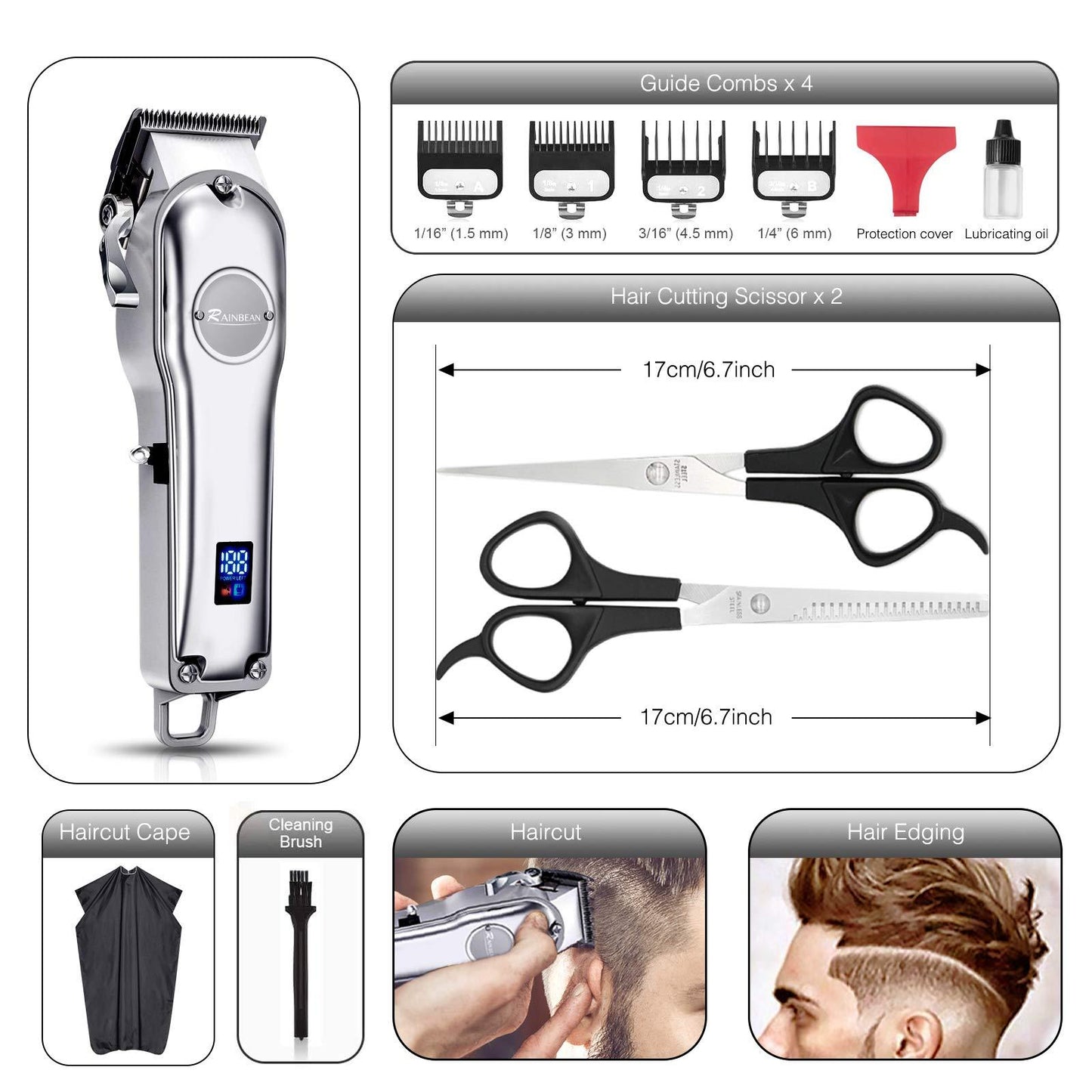 Men Hair Trimmer 3 in 1