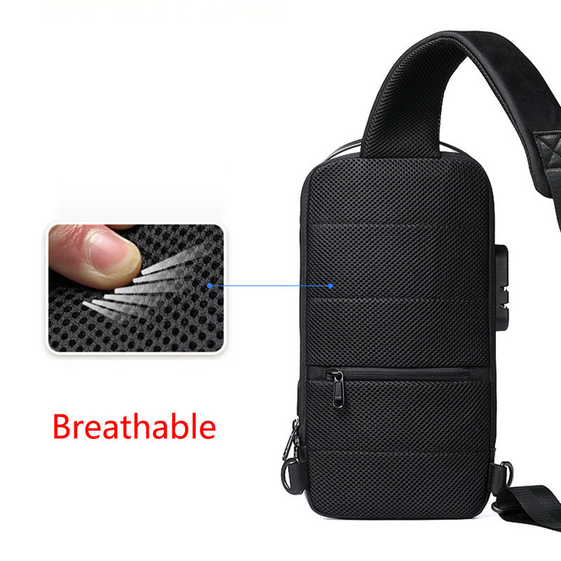 Waterproof USB Anti-theft Bag Men