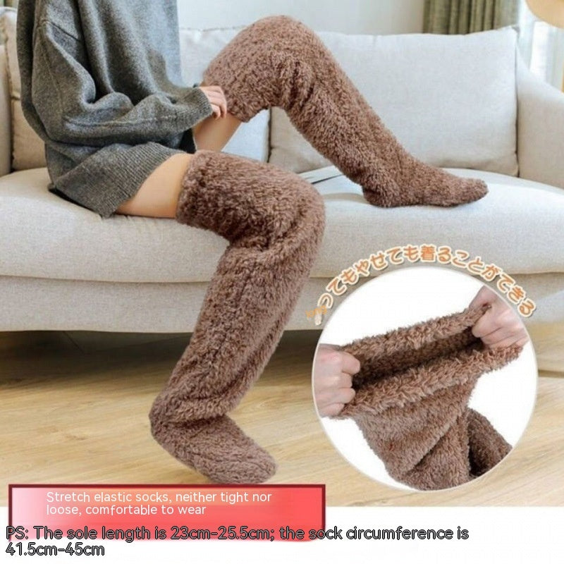 Over Knee High Fuzzy Long Socks Winter