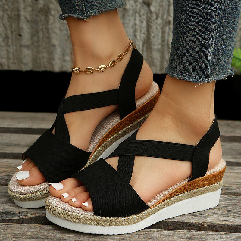 Wedge Sandals For Women Cross-strap