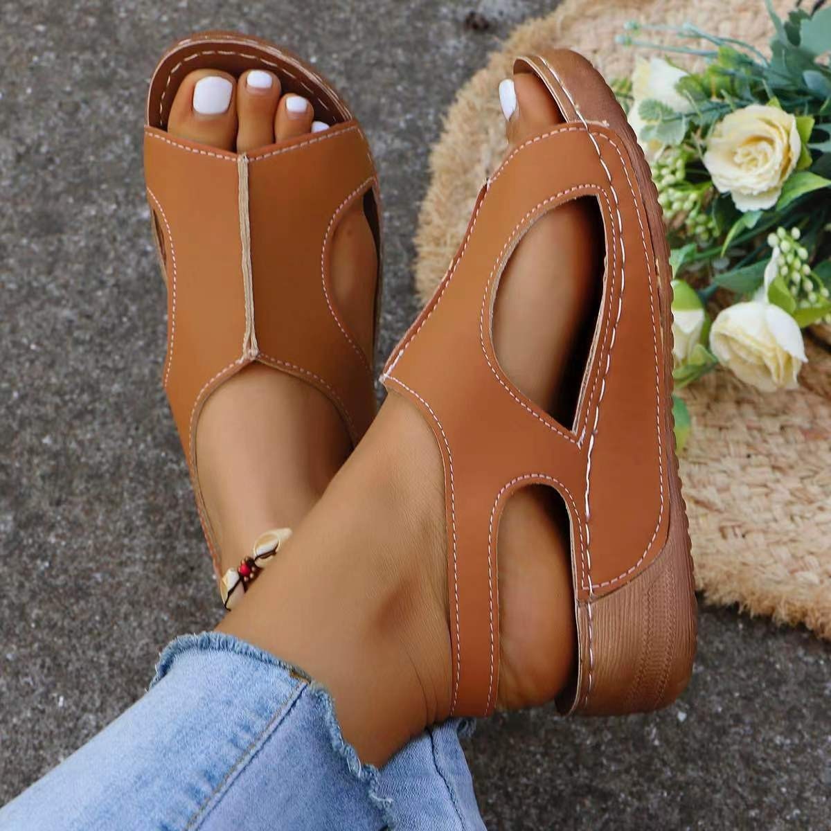 Sandals With Elastic Band