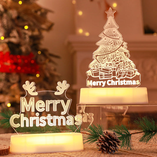 Christmas Decoration 3D Lamp Acrylic LED Night