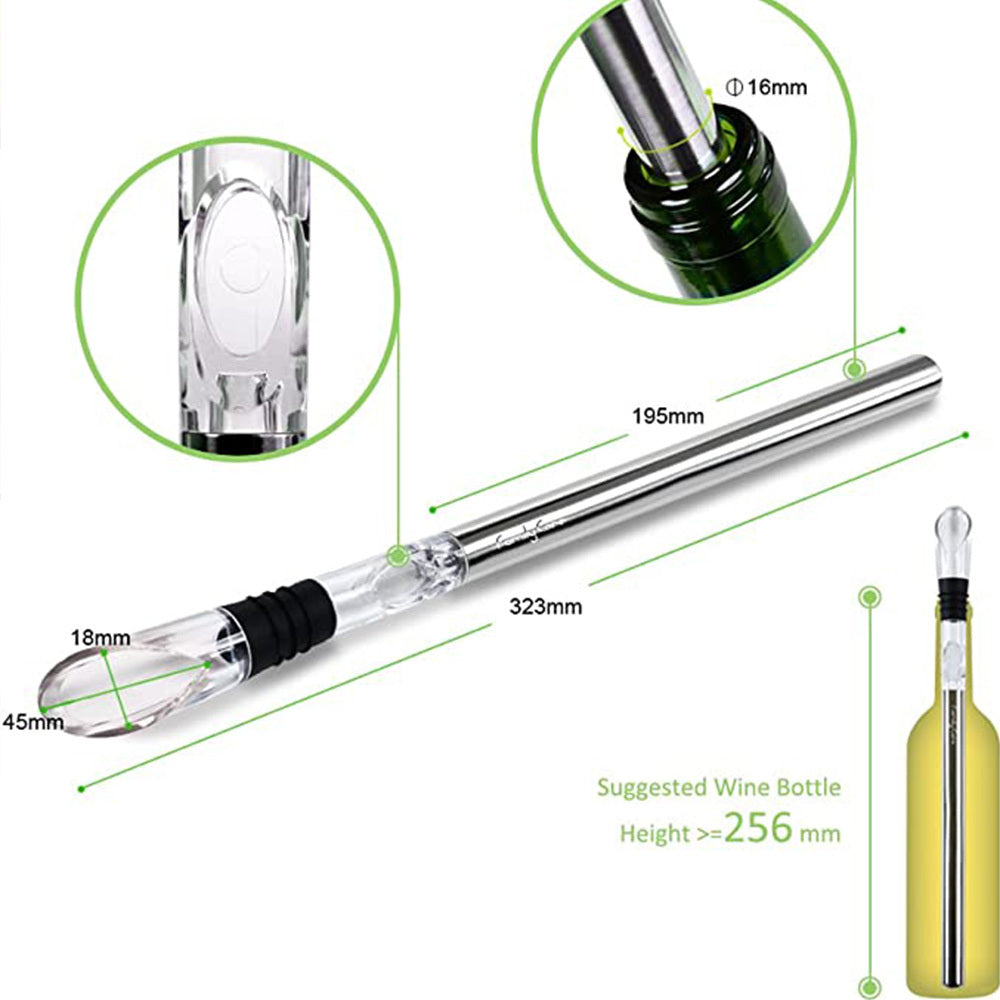 Wine Bottle Cooler Stick Stainless Steel