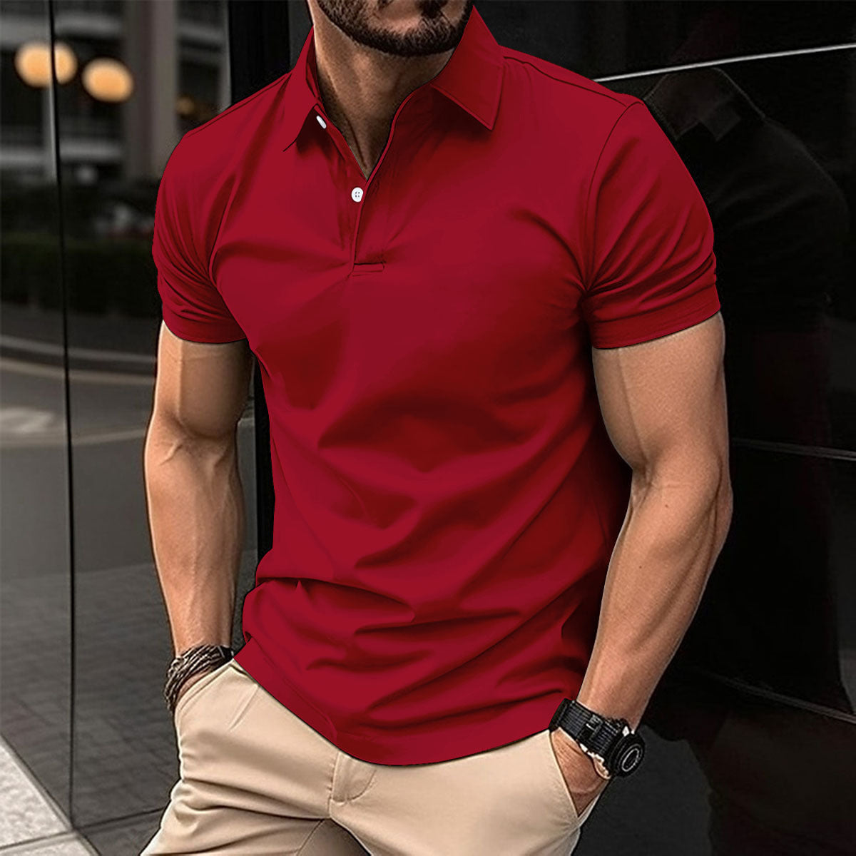 Short Sleeve Polo Shirt Men