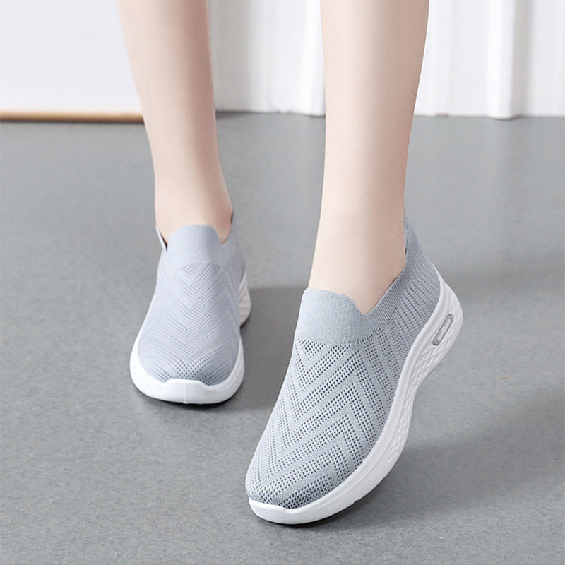 Casual Mesh Shoes Sock Slip On Flat Shoes