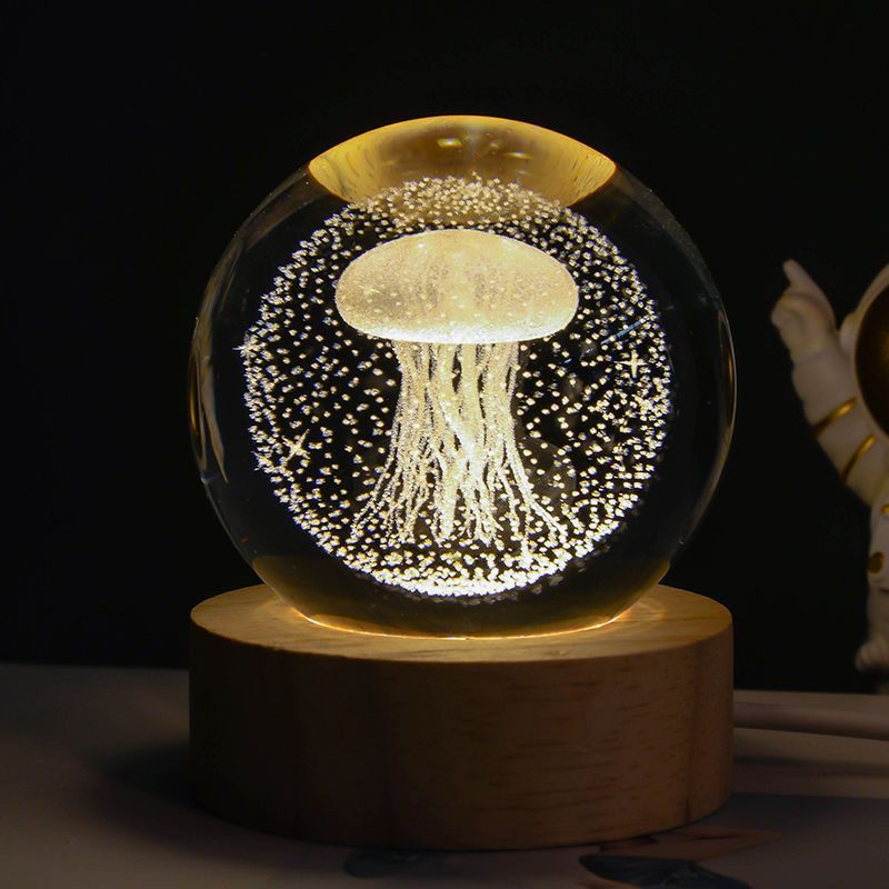 Luminous Starry Sky And Planets Moon Moon Crystal Ball