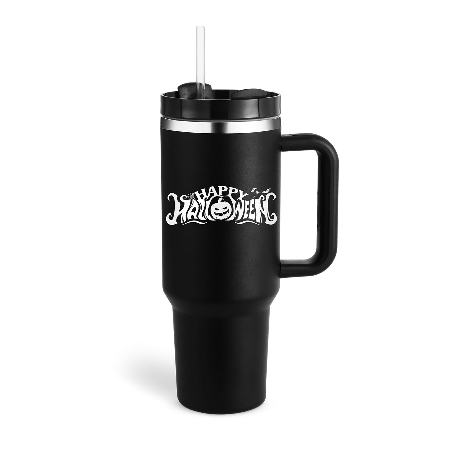 40 Oz Tumbler With Handle Straw