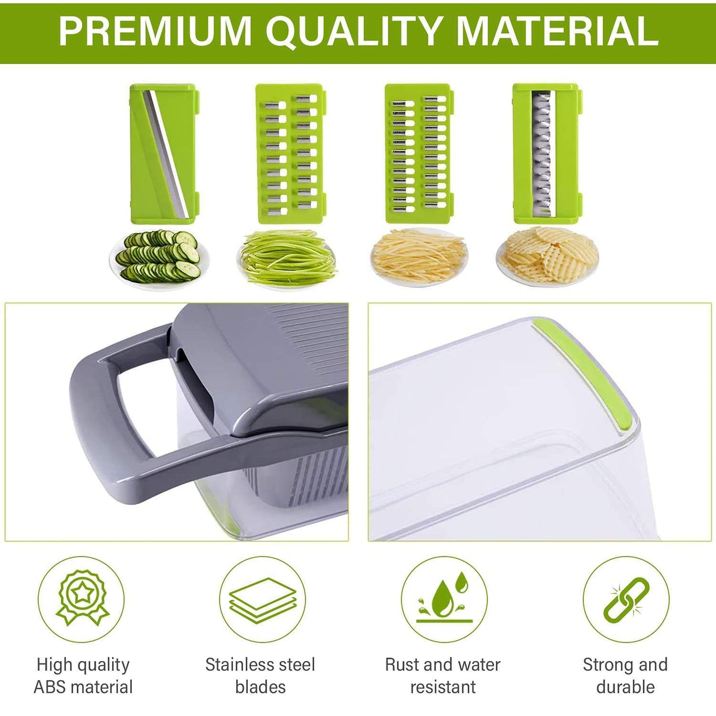 12 In 1 Manual Vegetable Chopper Kitchen Gadgets Slicer