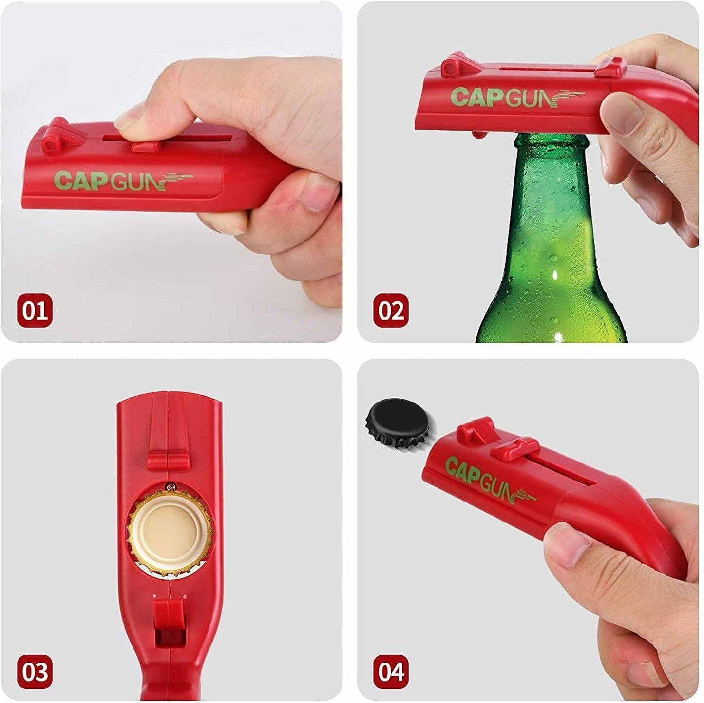 Cap Gun Beer Opener