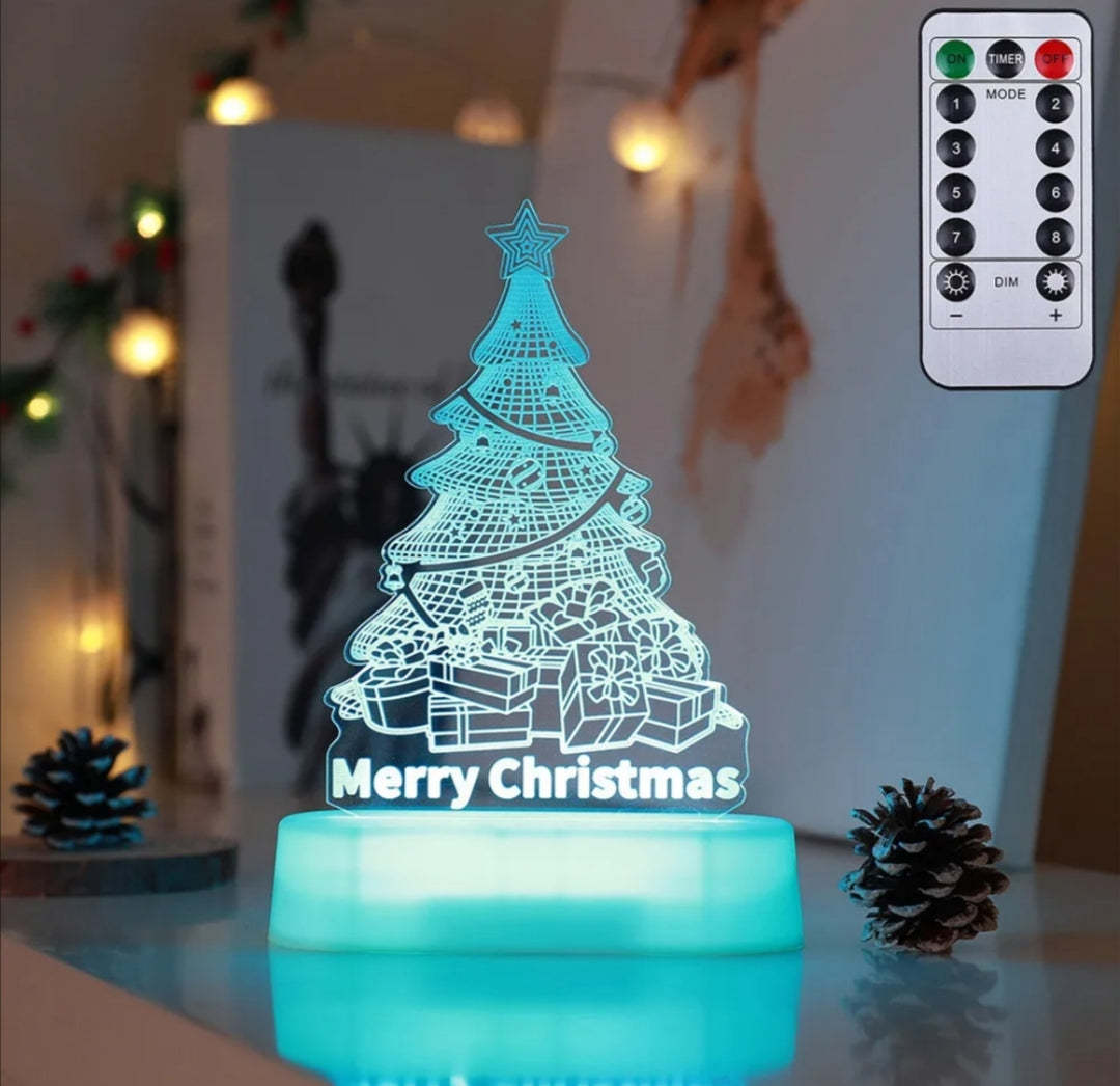 Christmas Decoration 3D Lamp Acrylic LED Night